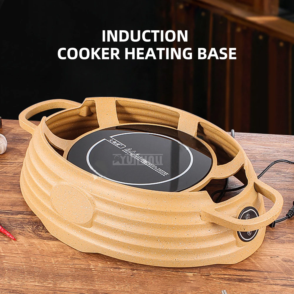 Kitchen Fish Cooking Equipment High Fire Induction Cooker Aluminum Alloy Non Stick Baking Plate Fish Oven