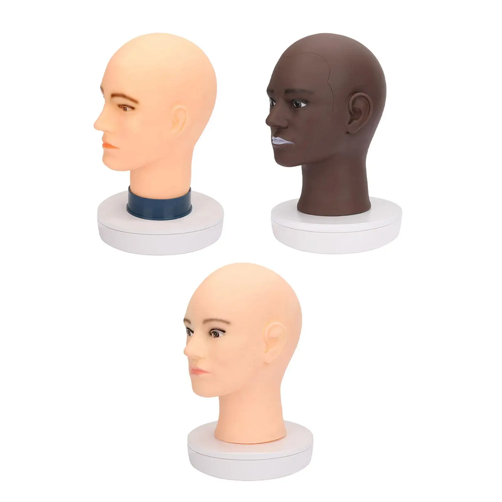 

Wig Display Head, Hat and Glasses Display Model Head, Multipurpose Bald Manikin Head,