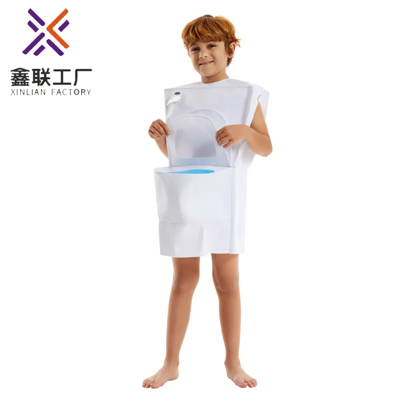 مجموعة أزياء المرحاض الممتعة للأطفال زي أداء الحفلات التنكرية للأطفال