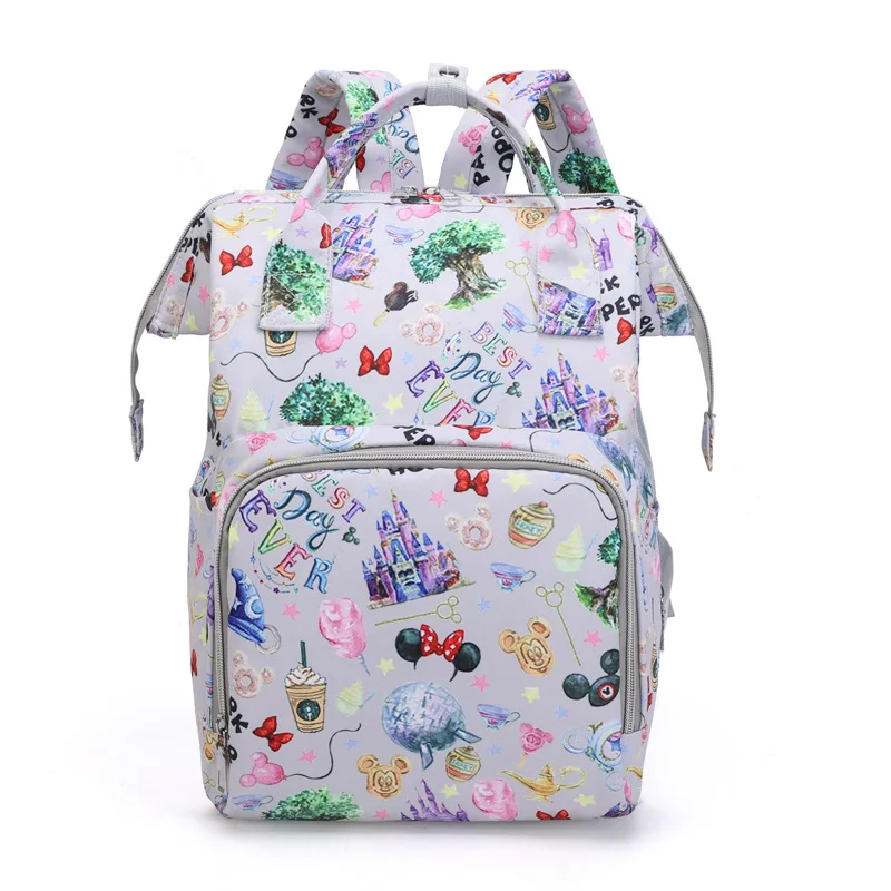 Disney Mummy Bag Large Capacity Maternity Backpack Fashion Stroller Bag Mummy Backpack Multifunctional Baby Diaper Bag