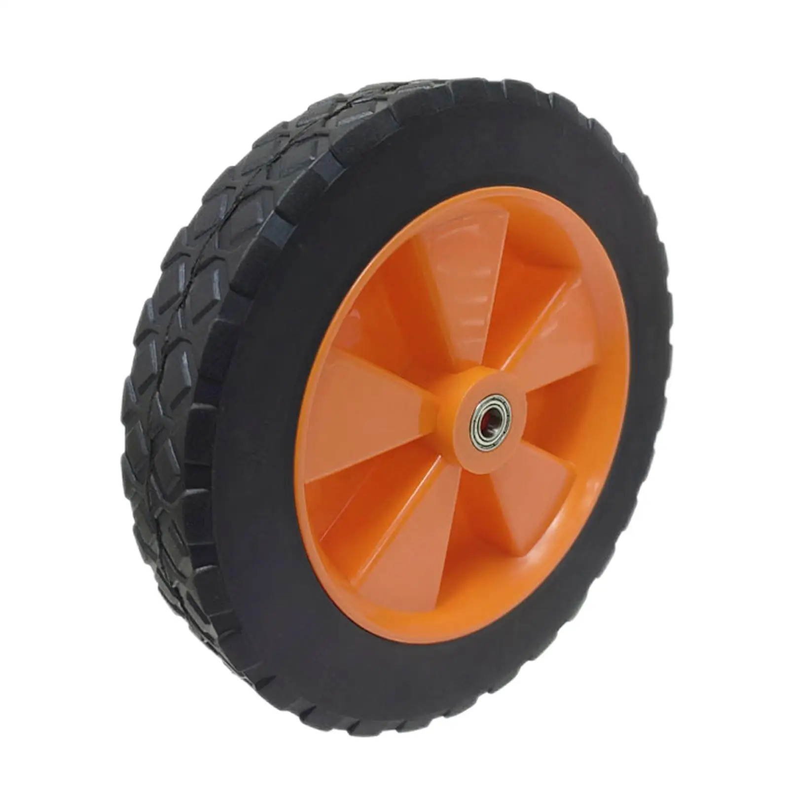7 Inch Collapsible Wagon Replacement Wheel Bearing Rubber Replacement Wheel Tire Dual Bearing for Utility Camping Hand Cart