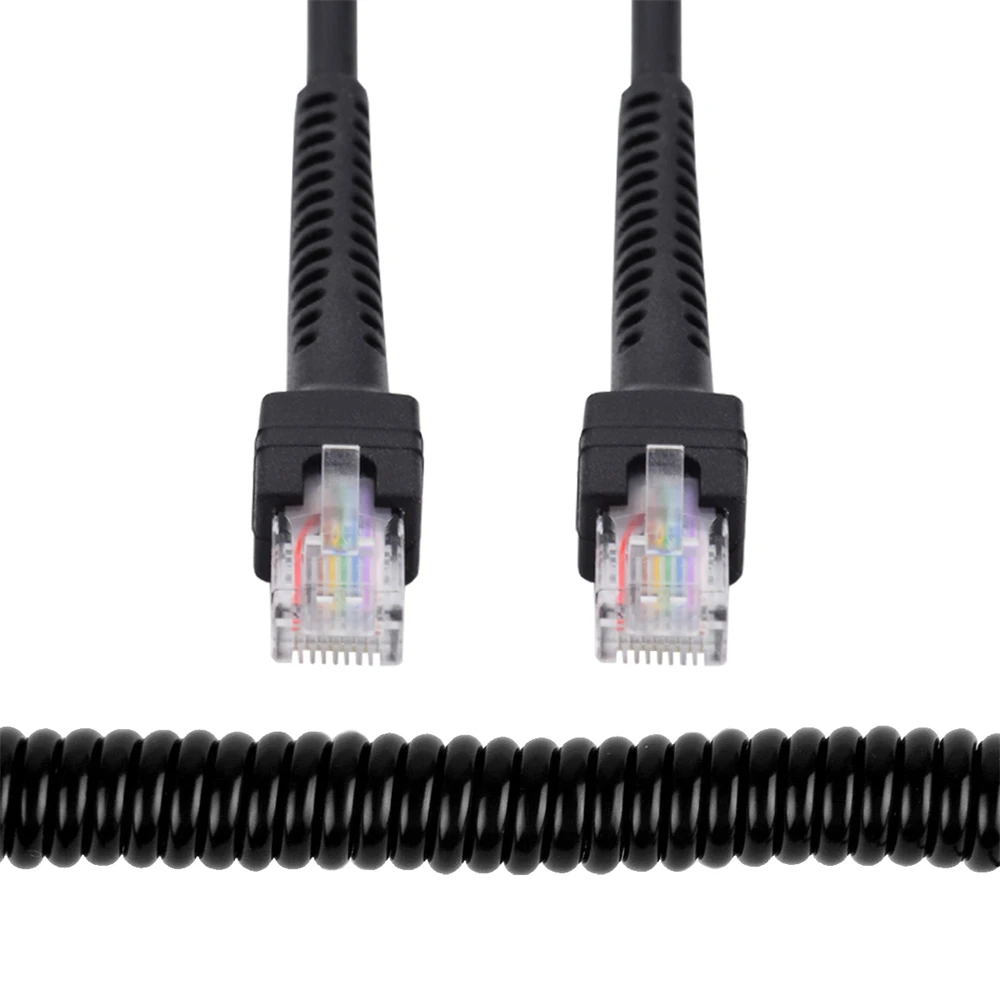 Chenyang Male to Male RJ45 Cat6 8P8C UTP Stretch Coiled Cable Lan Ethernet Network Patch Cord 100cm