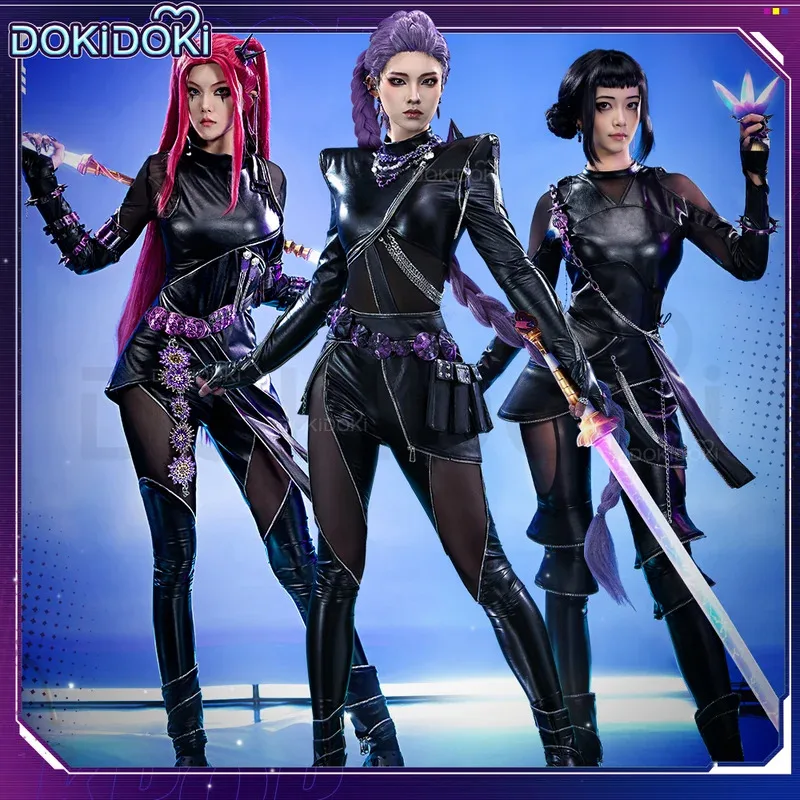 Disfraz de Cosplay LQMira Zoey Rumi Kpop Demon Hunters【S-4XL】DokiDoki-R Halloween Zoey traje de batalla Huntrix de talla grande