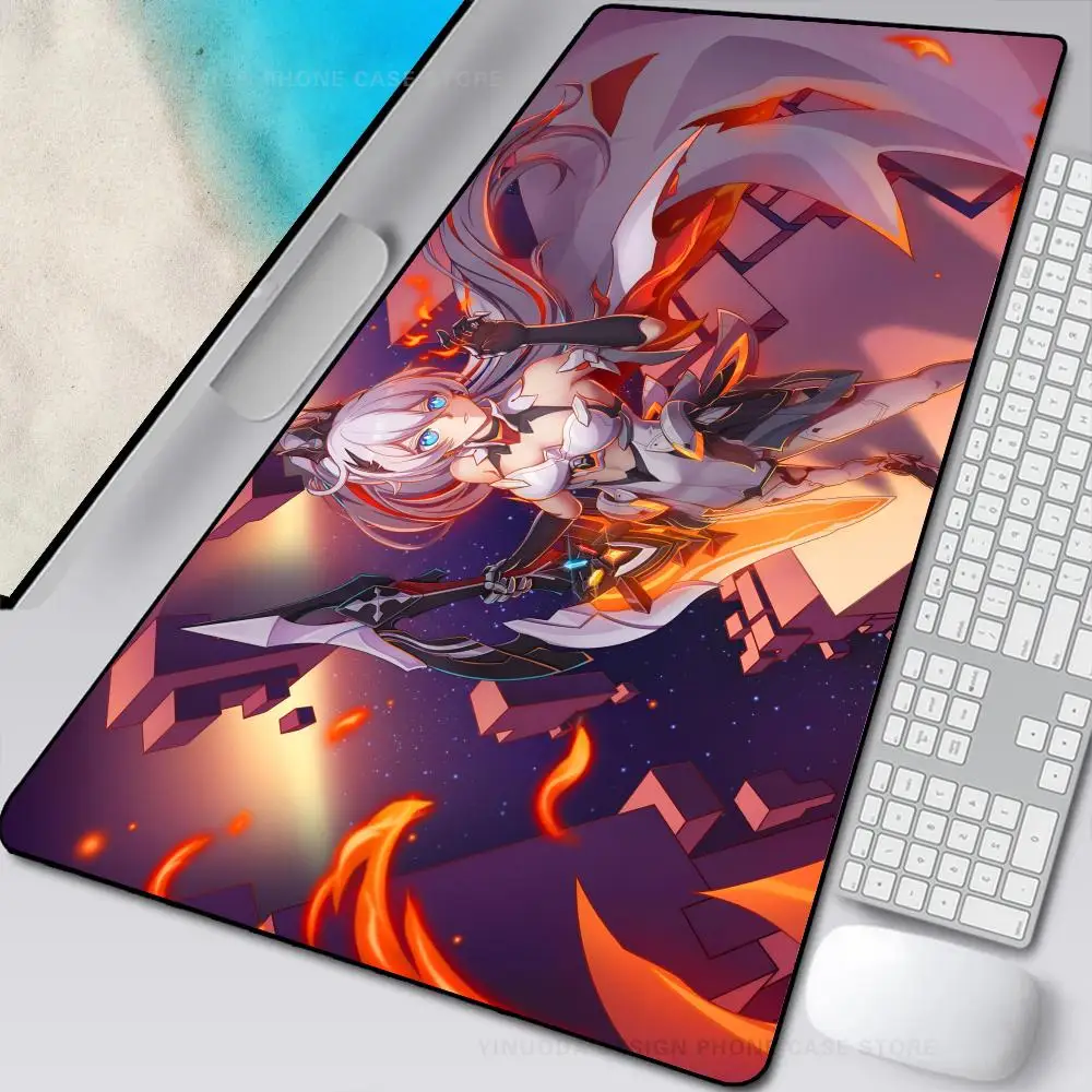 

Anime Game Houkai 3rd Mouse Mat Desk Mat With Pad Gaming Accessories Prime Gaming XXL Keyboard Pad Stitch Padding Mat