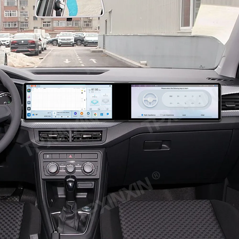 

Android 14 Auto Carplay For Volkswagen Tacqua 2020-2023 Car Radio 24.6" Dual Screen Stereo GPS Co-pilot Passenger Head Unit DSP