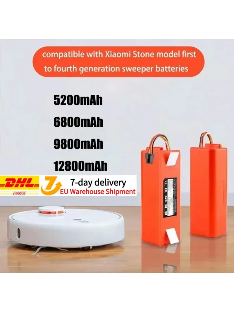 Bateria de substituição para Xiaomi Roborock, Aspirador robótico, BRR-2P4S-5200S, S55, S60, S65,