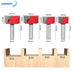 Intlshaft 생크 표면 대패 바닥 청소, 목재 밀링 CNC 커터, 조각 나이프 라우터 비트, 목공 도구, 10-32mm, 8mm