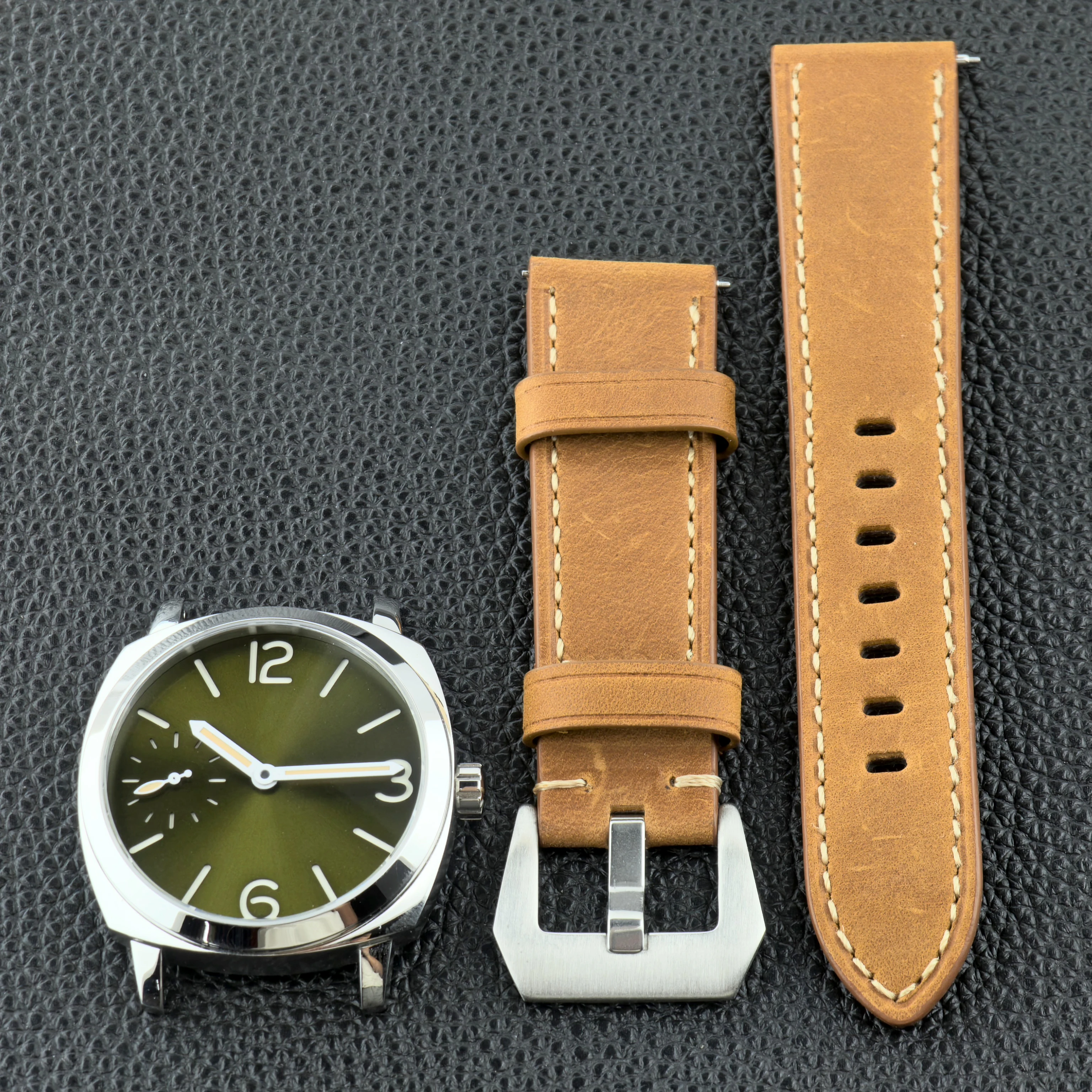 CORGEUT DIY Maßgefertigte 42mm Klassische Quadratische Mechanische Uhr für Herren ST3600 Saphirglas Sport Luxus Piloten-Armbanduhr RELOJ – Detail 4