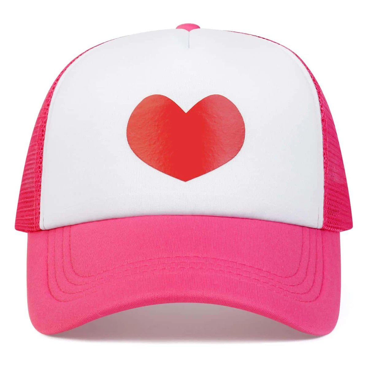 Unisex Love Printing Rose Red Baseball Net Caps Spring and Summer Outdoor Adjustable Casual Hats Sunscreen Hat