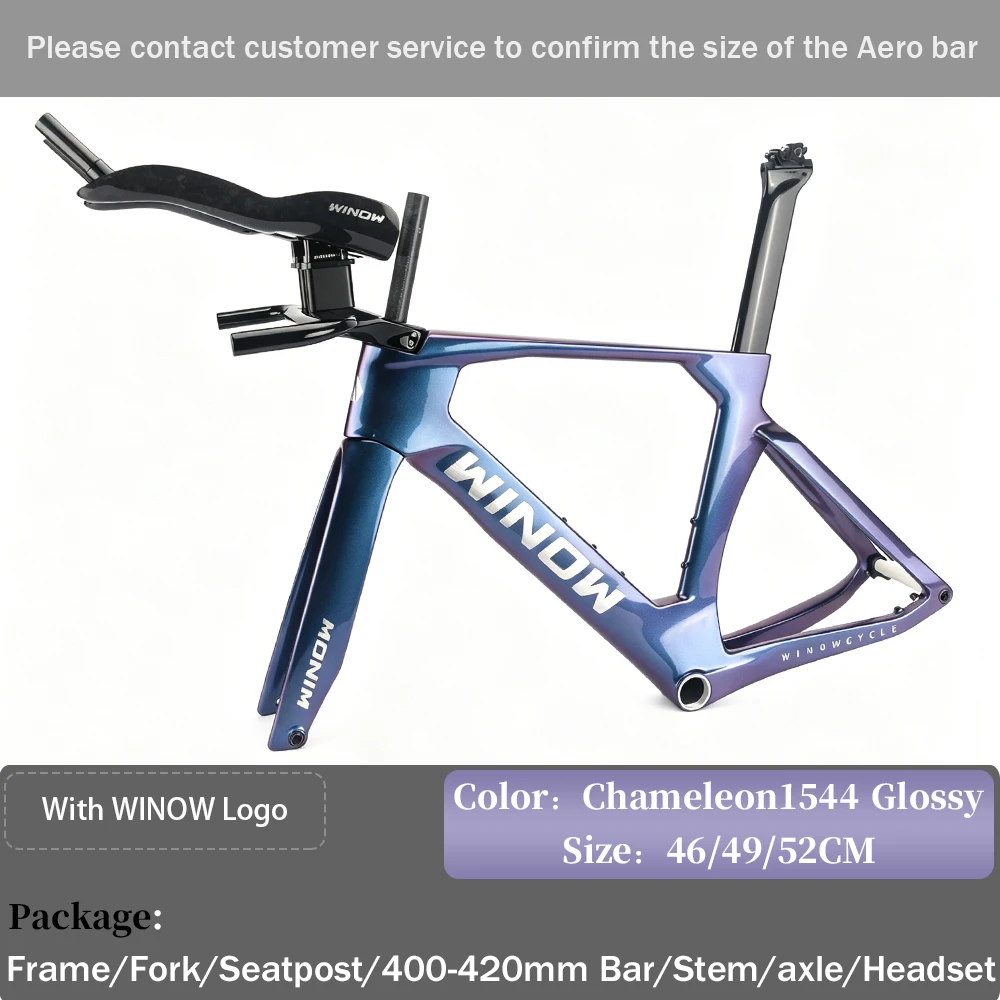 Winow Cycle New T1000 Carbon TT Bike Frame Aero Triathlon Bike