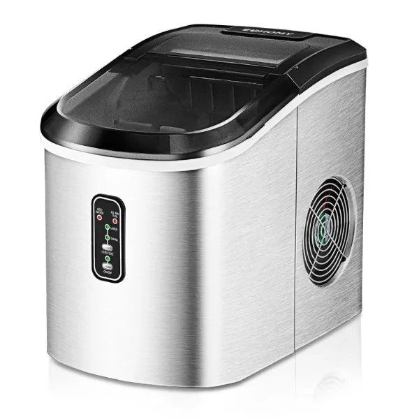 

EUHOMY Ice Maker Countertop Machine - 26 lbs in 24 Hours, 9 Cubes Ready in 8 Mins, Electric Ice Maker and Compact Portable Ice