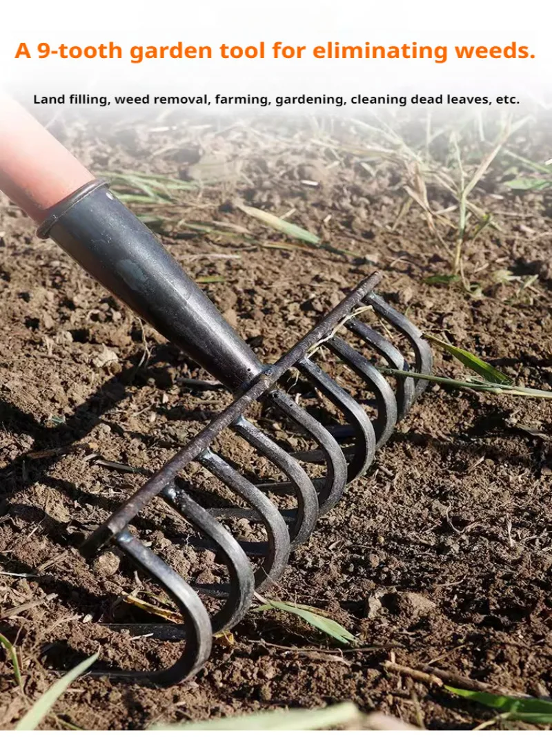 MultifunctionaSturdy and durable manganese steel laborsaving nail rake laborsaving agricultural tool