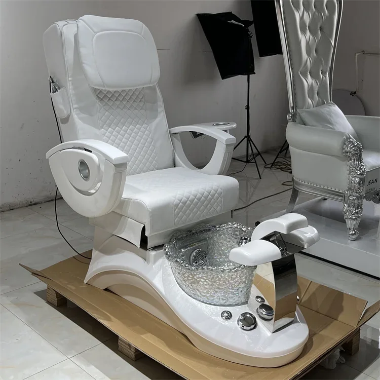 Pedicure Chair,Luxury White Beauty Nail Pipeless Pedicure Chair No Plumbing Massage Manicure Foot Spa Pedicure Chairs For Nail