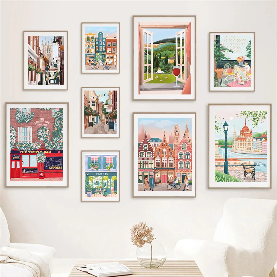 Commercial Wall Printing - 1 Stück rahmenloses Aquarell-Poster mit Meeres-