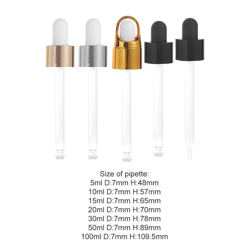 Refillable Bottles Accessories Oil Bottle Straw Dropper Lid Dropping Pipet Lab Dropper Essential Oil Dropper Bottles Cap