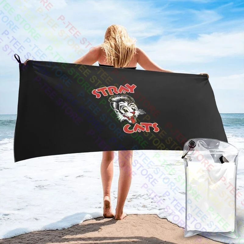 Stray Cats Cat Band Quick dry Towel For Gym Bath Towel Personalized