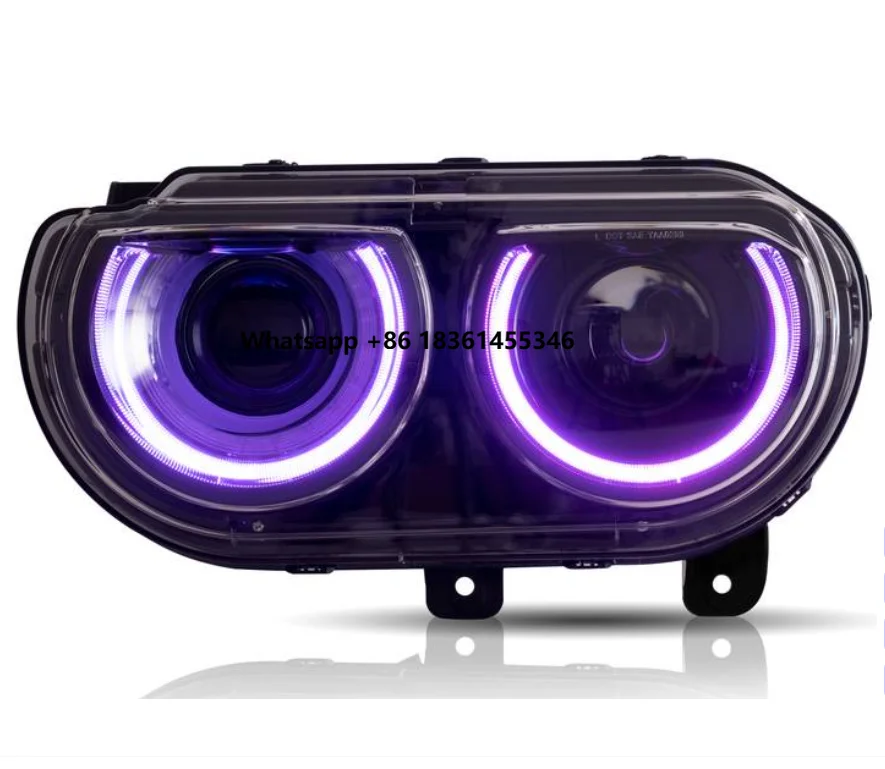 LED Projector Lens Latest Automotive Headlight Assembly for 2008-2014 for Challenger Hot Car Front Lamps
