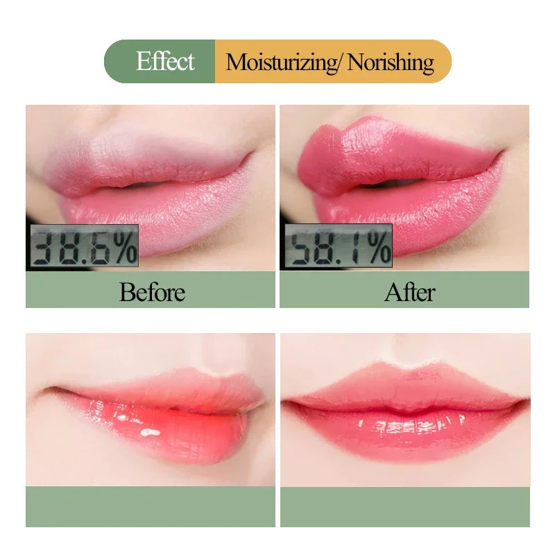 1 Uds. Bálsamo labial hidratante, lápiz labial Natural de Aloe Vera, cambio de Color con la temperatura, lápiz labial de larga duración, maquillaje de protección para el cuidado