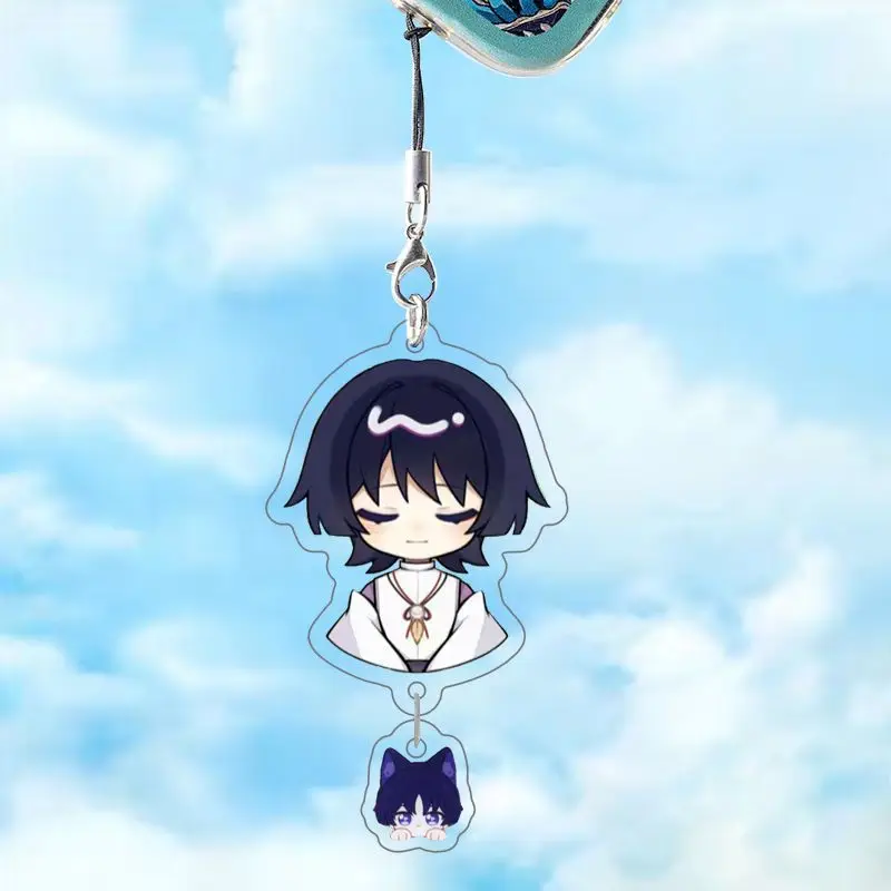 Genshin Impact personaje del juego Venti Xiao Balladeer llavero acrílico bolso colgante accesorios de cadena de teléfono