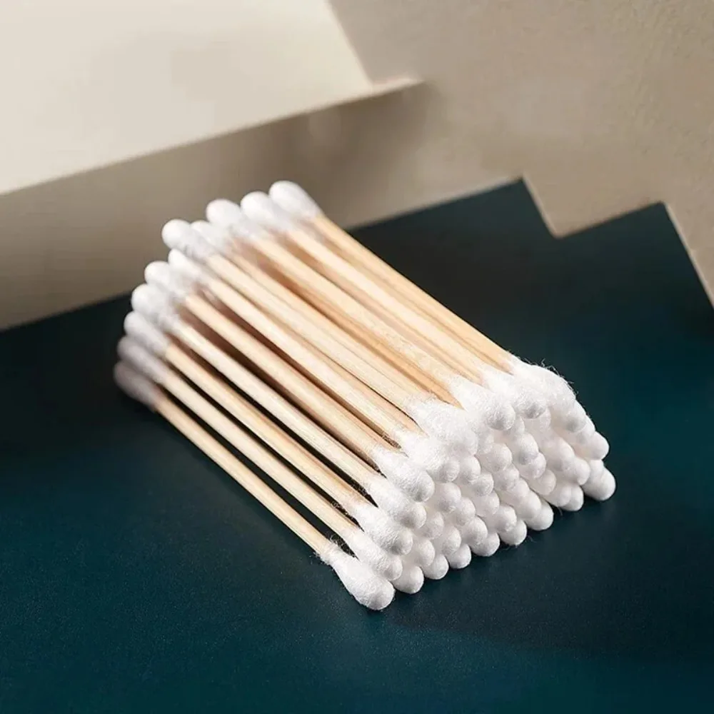 

50PCS Disposable Double Head Cotton Swab Cleaning Cotton Swab for Daily Life Women Makeup Portable Cleaning Small Tools