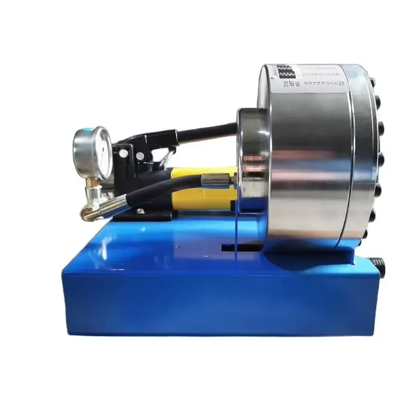 Manual Hydraulic Small Household Steel Pipe Crimping Machine Semi-Automatic Operation High Pressure Tubing Rubber Making 220V
