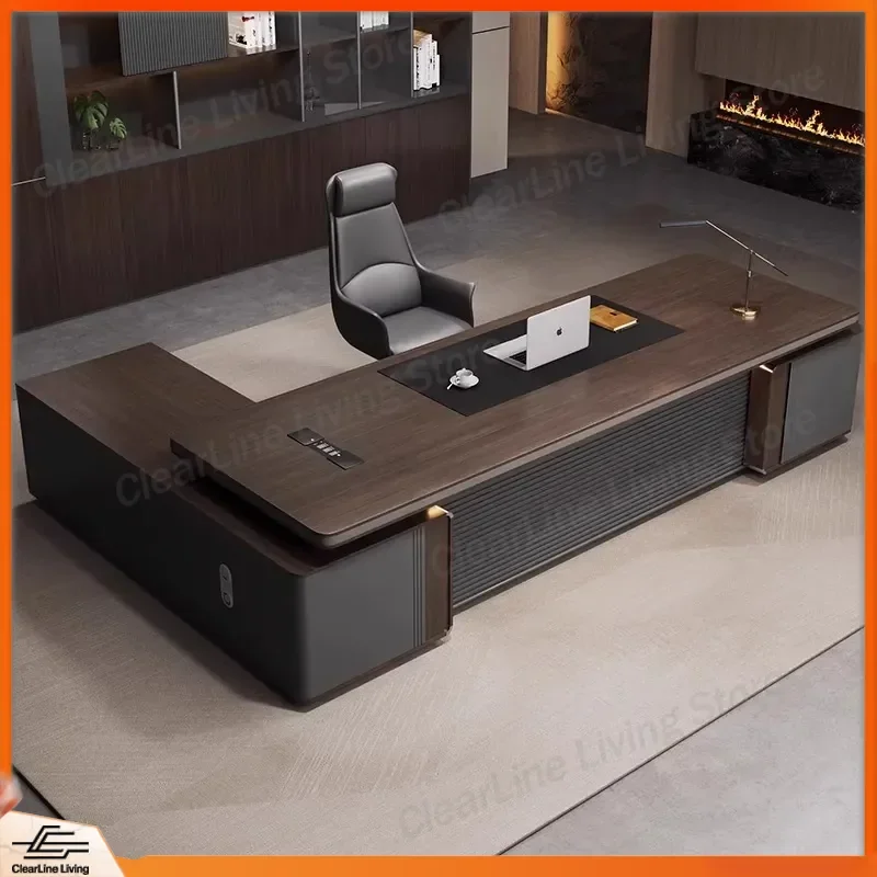for Boss Desk Light Luxury Office Desk and Chair Combination Simple Modern President Desk Office Furniture Supervisor Manager