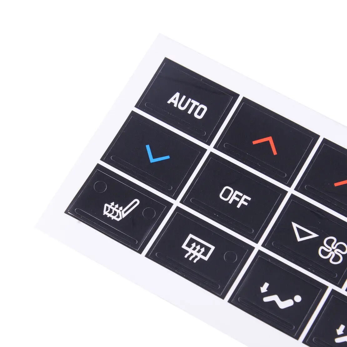 Center AC Climate Control Button Stickers Decals Repair Kit for Buick Allure Lucerne Lacrosse 2005-2009 Black Car Accessories