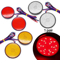 Motorcycle Rear Tail Light Turn Signal Brake Stop Warning Reflector Lights Round Led Lamp For Motor Bike Scooter 1 pair