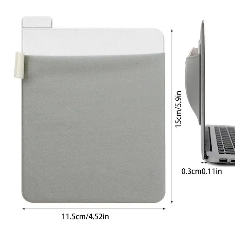 Laptop Storage Bag External Hard Drive Holder Adhesive Reusable Organizer Computer Tablet Accessories for Mouse Cables Battery