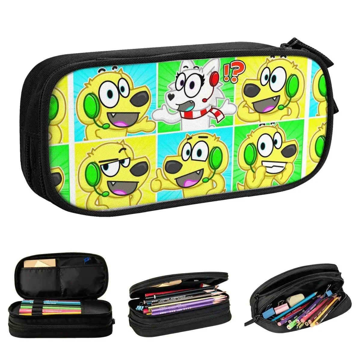 Tylers And Snowi Gaming Pencil Case Creative Game Anime Pen Box Bags Student Large Storage Office Zipper Pencilcases