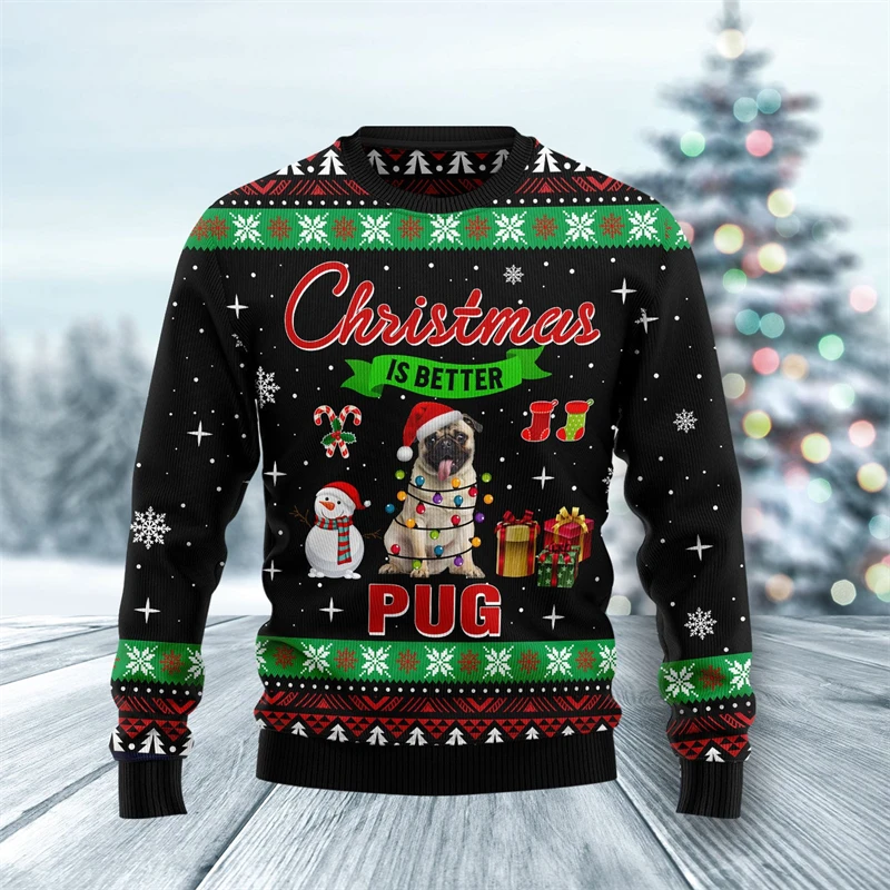 New 2025 Ugly Christmas Sweatshirt Cartoon Anime Gingerbread Man Pullover Tops Street Fashion Couple Boy Gift Hoodie Sweatshirts