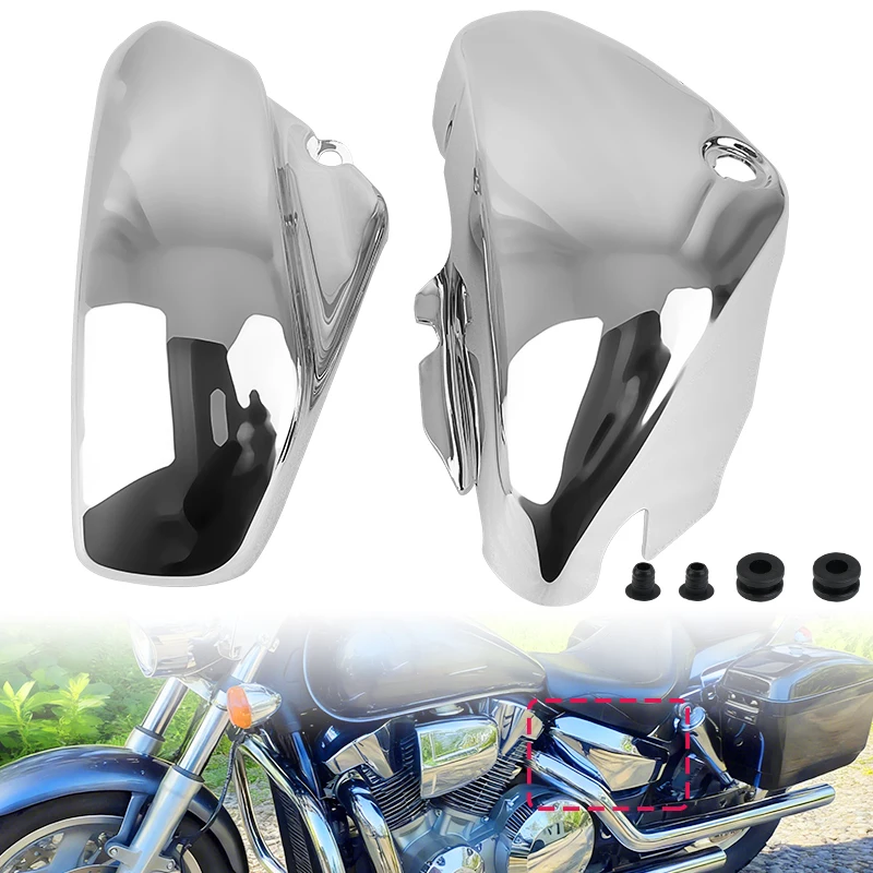 

Хромированные боковые крышки аккумуляторных отсеков, защитные накладки на обтекатель для мотоциклов Suzuki Boulevard Volusia C50 VL400 VL800 2001-2017