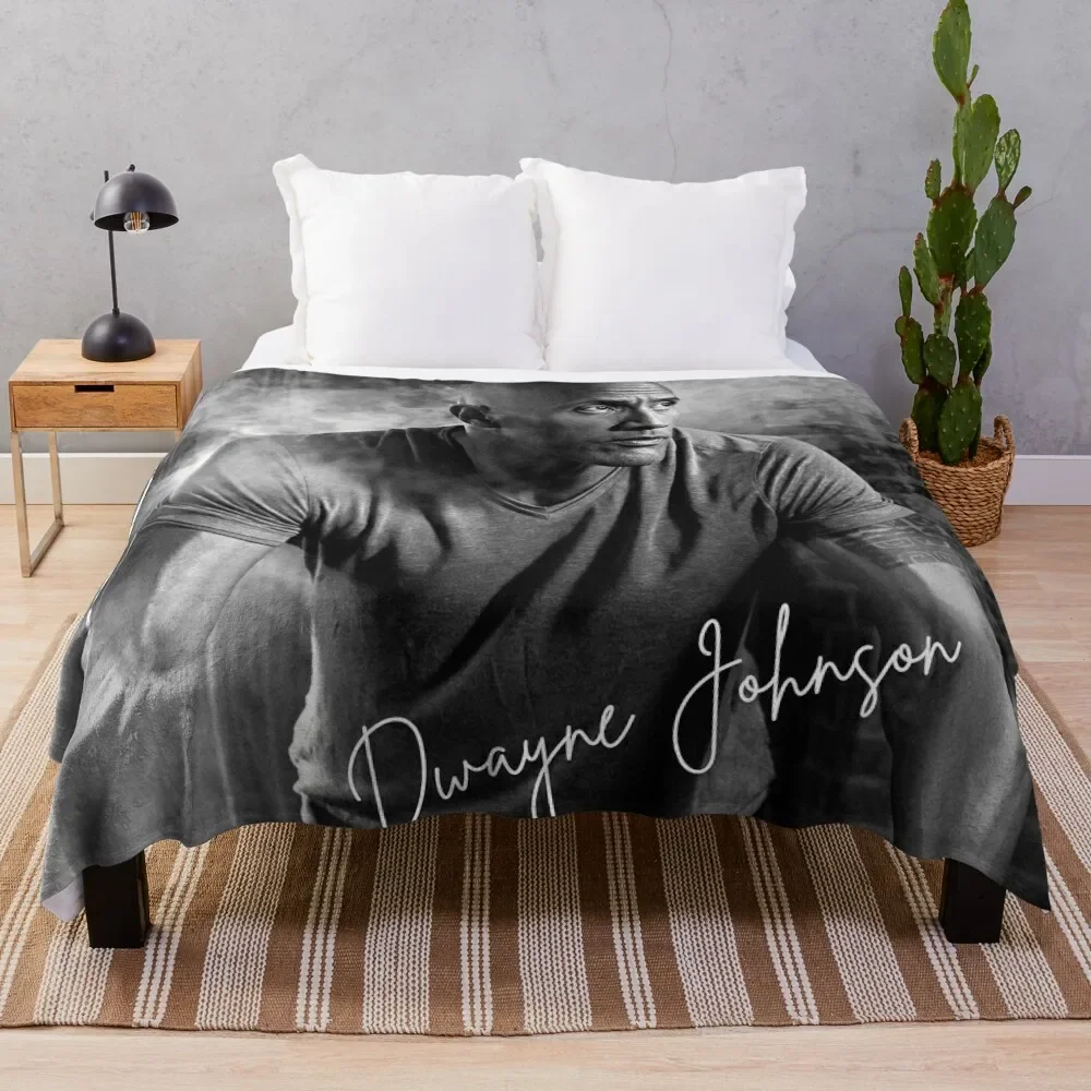 Dwayne Johnson Throw Blanket Decorative Sofas Thermals For Travel funny gift Blankets