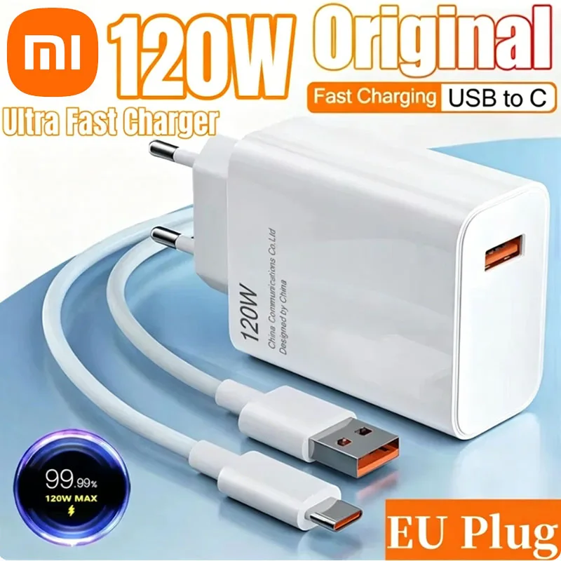 Cargador Original Xiaomi de 67W/120W, Carga Rápida Máxima de 33W, Enchufe Europeo, Compatible con Teléfonos Xiaomi, Huawei y Samsung 2026