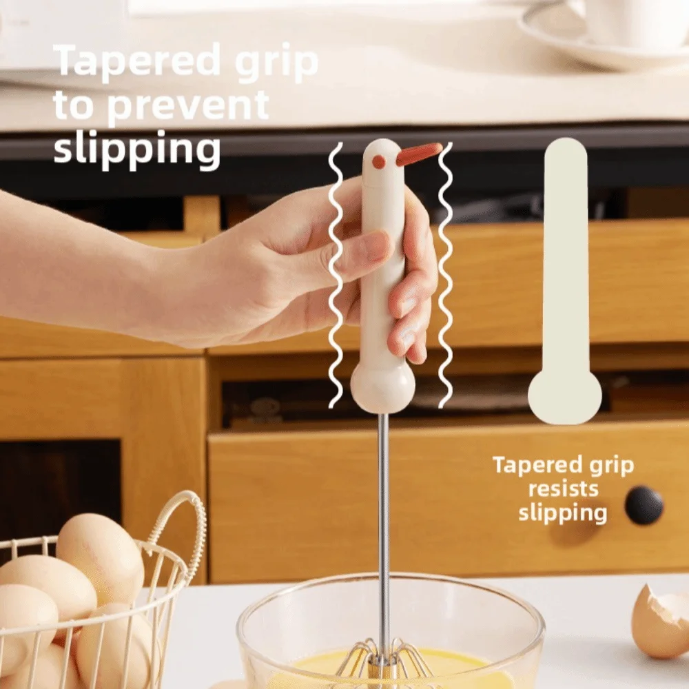 

Новый полуавтоматический ручной роторный венчик из нержавеющей стали, кухонные инструменты для выпечки, ручной миксер, портативный венчик для яиц