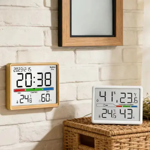 New Electronic Thermometer Hygrometer Weather Station High Precision Table Clock Function Mini Thermometer Baby Room Indoor