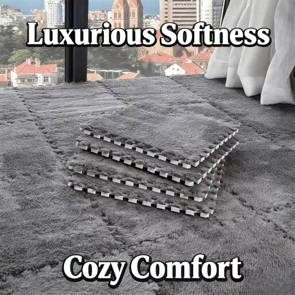 

16 Pcs Baby Playmat Bedroom Bedside Mat EVA Children's Foam Patchwork Rug Suitable for Bedrooms Living Rooms Play Areas Etc