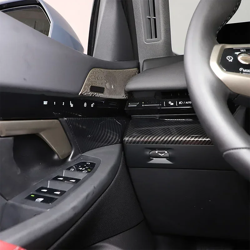 For BMW 5 Series G60 2024 ABS Carbon Fiber Car Center Console Dashboard Panel Decoration Cover Car Interior Accessories LHD