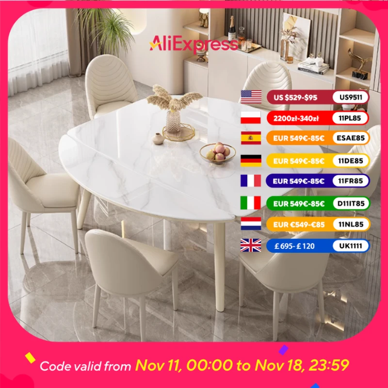 

Event Rectangular Kitchen Table Party Modern Living Room Salon Dining Table Kitchen White Mesas De Restaurante Furniture