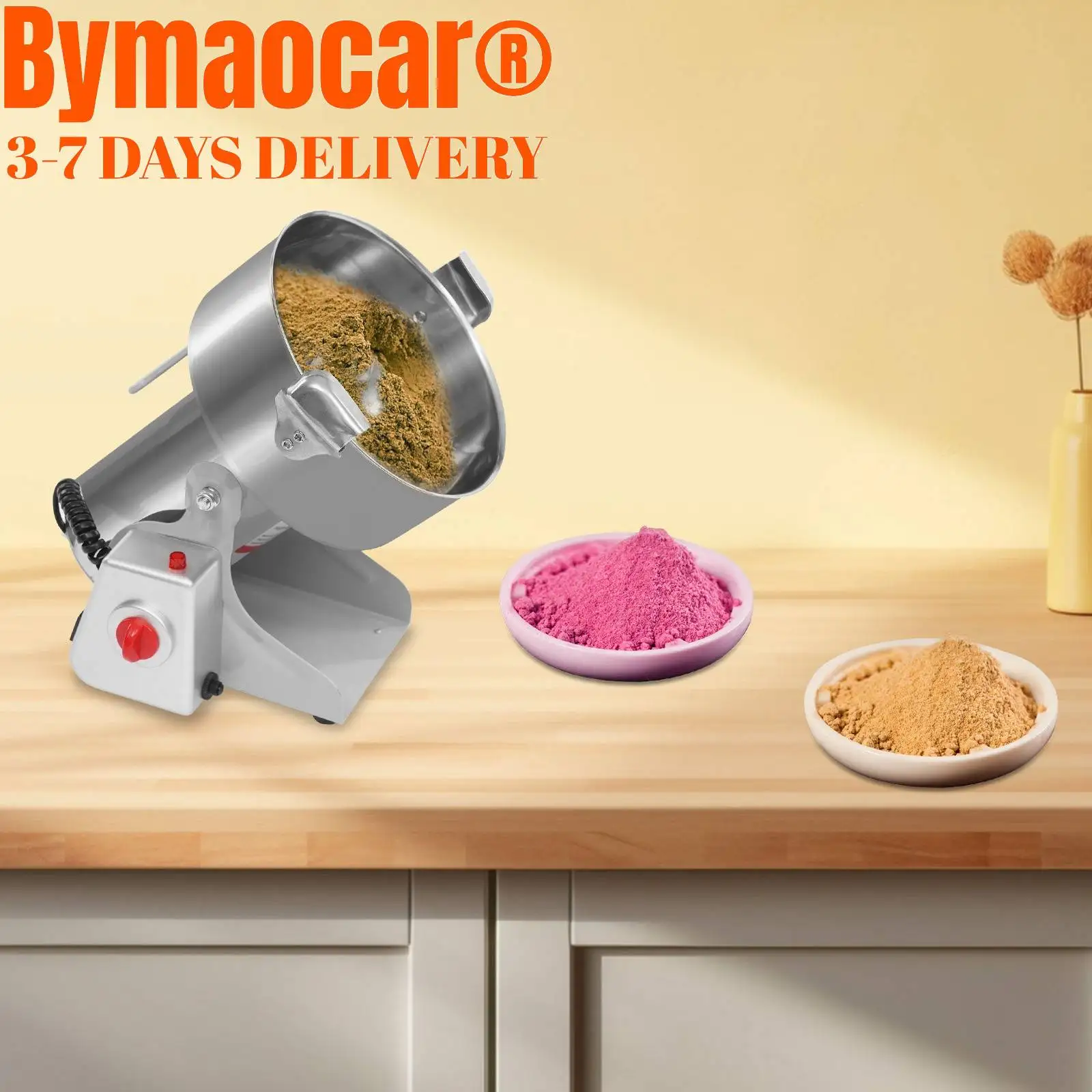 2500g Electric Grain Grinder Mill with Timing Function 4500W High Speed Commercial Pulverizer Dry Herb Grain Spice Coffee Seeds