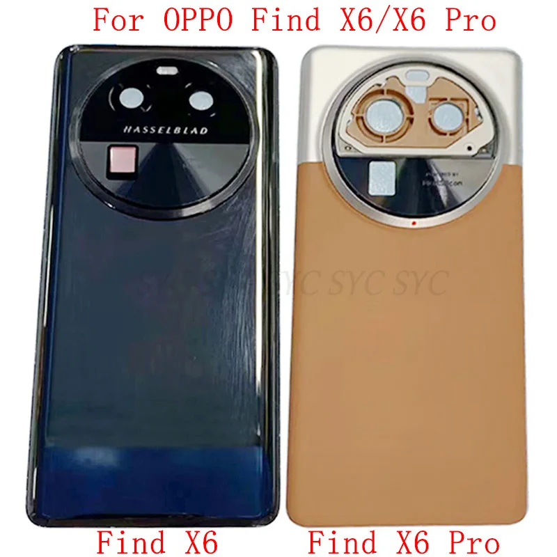 

Rear Door Battery Cover Housing Case For OPPO Find X6 Pro Back Cover with Camera Lens Repair Parts