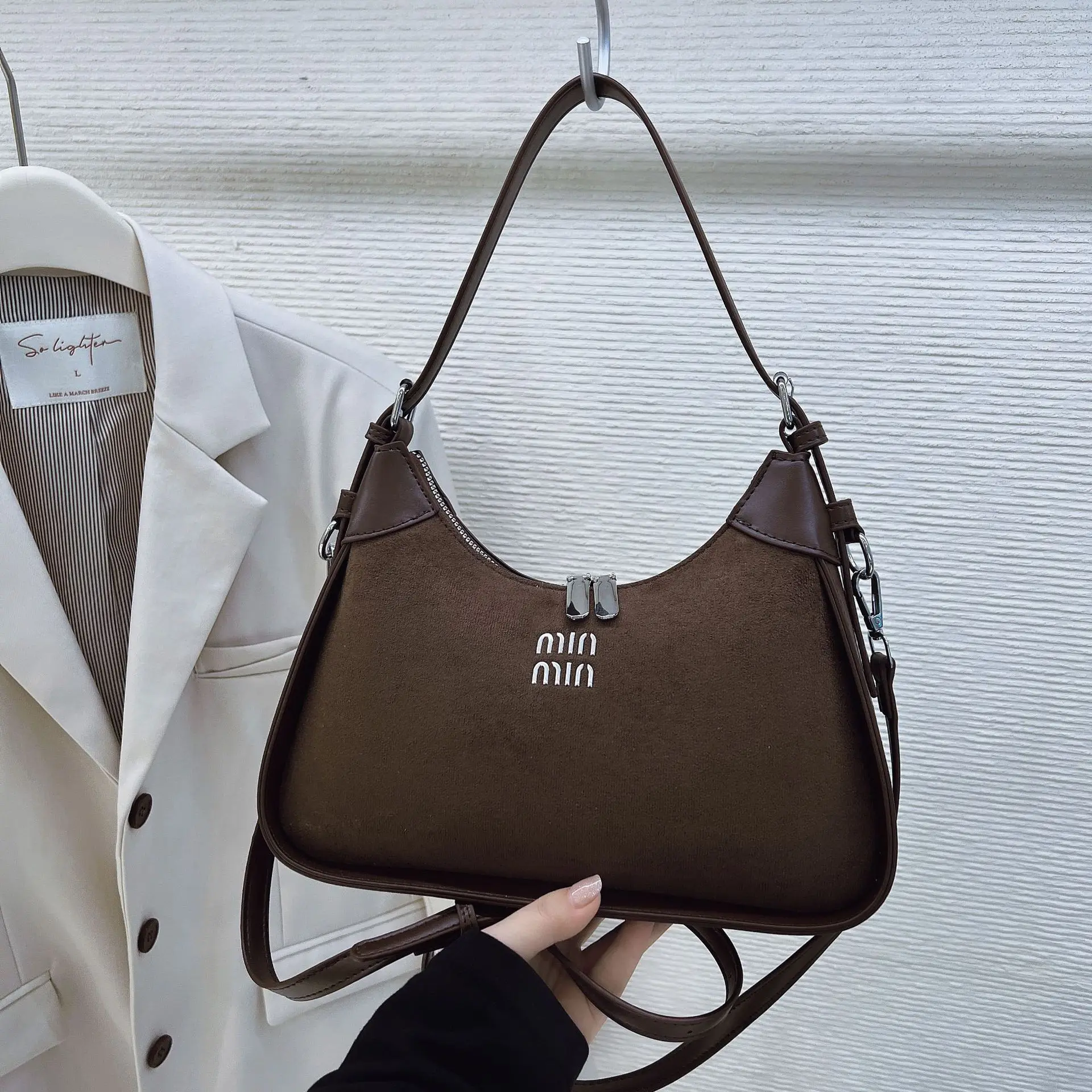 

Винтажный женский кошелек подмышки 2025 года, многосторонняя сумка через плечо из натуральной кожи, шикарная сумка в стиле ретро для работы и свиданий