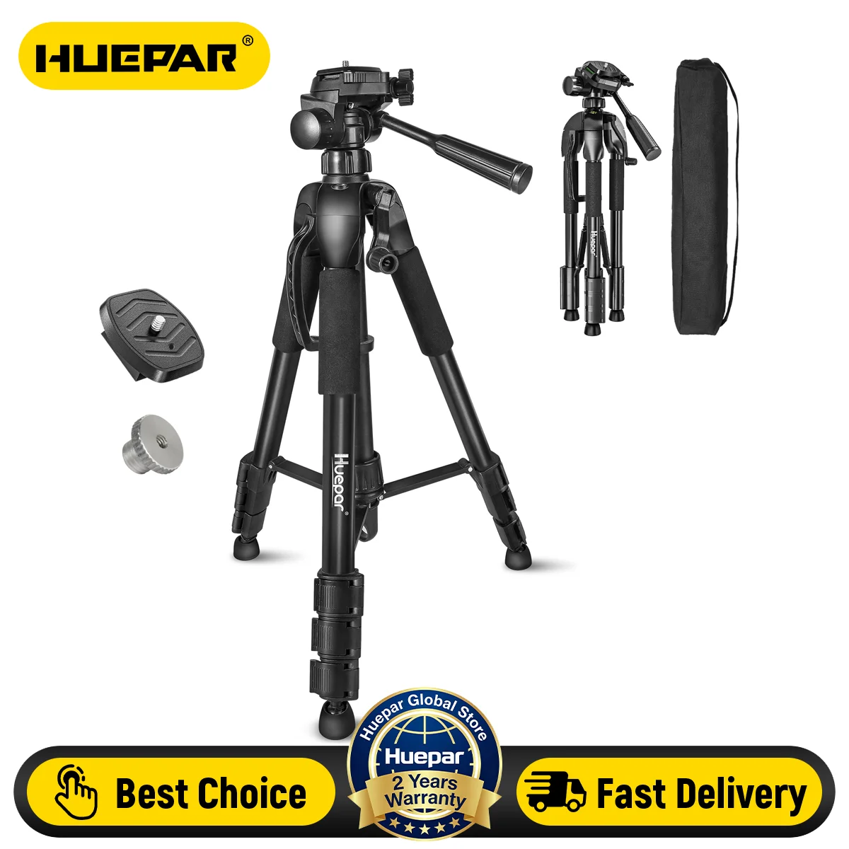 Huepar 1.5M Laser Level Tripod Adjustable Height Bracket For Self leveling