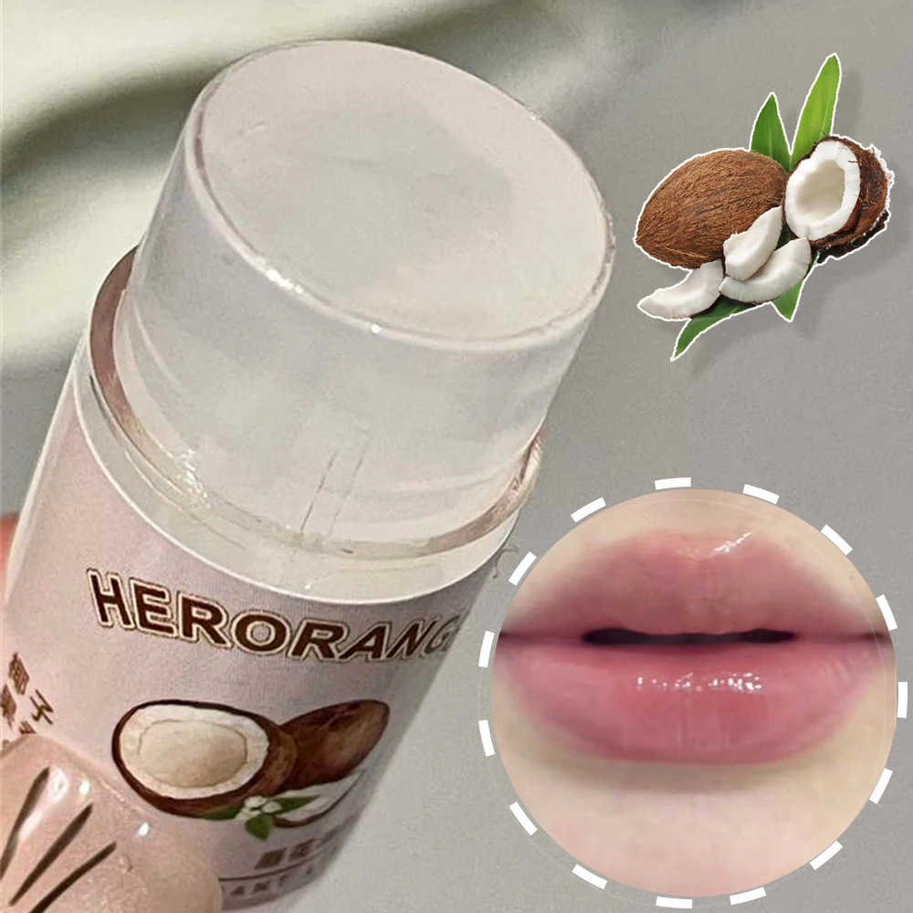 

Transparent Coconut Lip Balm, Lip Care, Moisturizer, Fine Line Decoloration, Gelatin Lip Shine, Anti-Drying Moisturizing Makeup