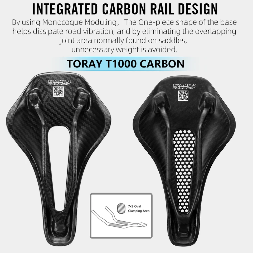 RYET フルカーボン 3D プリントサドル超軽量中空快適な通気性 MTB