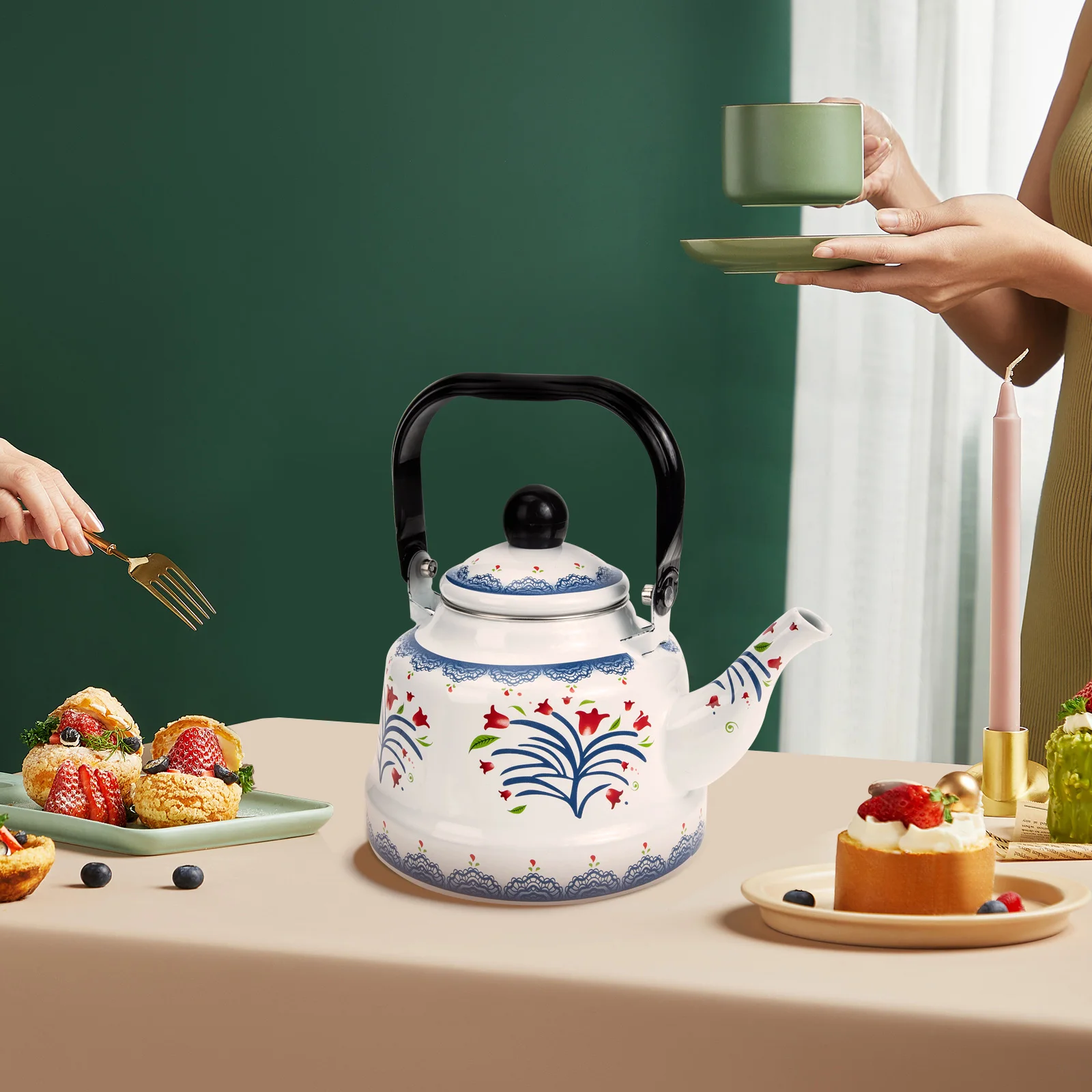 

Thickened Enamel Pot Teapot Kettle Materials Stovetop Kettles Whistling