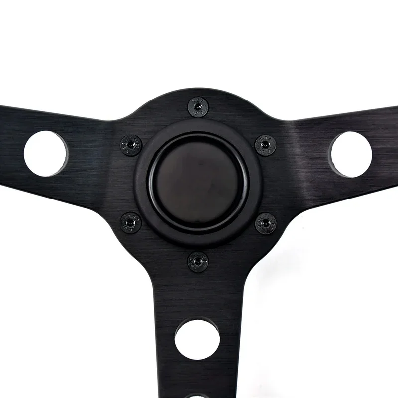 High Quality 14 Inch 350MM Car Sport Steering Wheel Deep Concave Drift 60Th Anniversary Racing Steering Wheel With Black Edition
