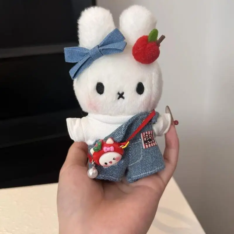 

Miffy Rabbit Plush Pendant Cartoon Kawaii Bow Miffy Doll Student Bag Pendant Keychain Car Plush Pendant Girl Birthday Gift