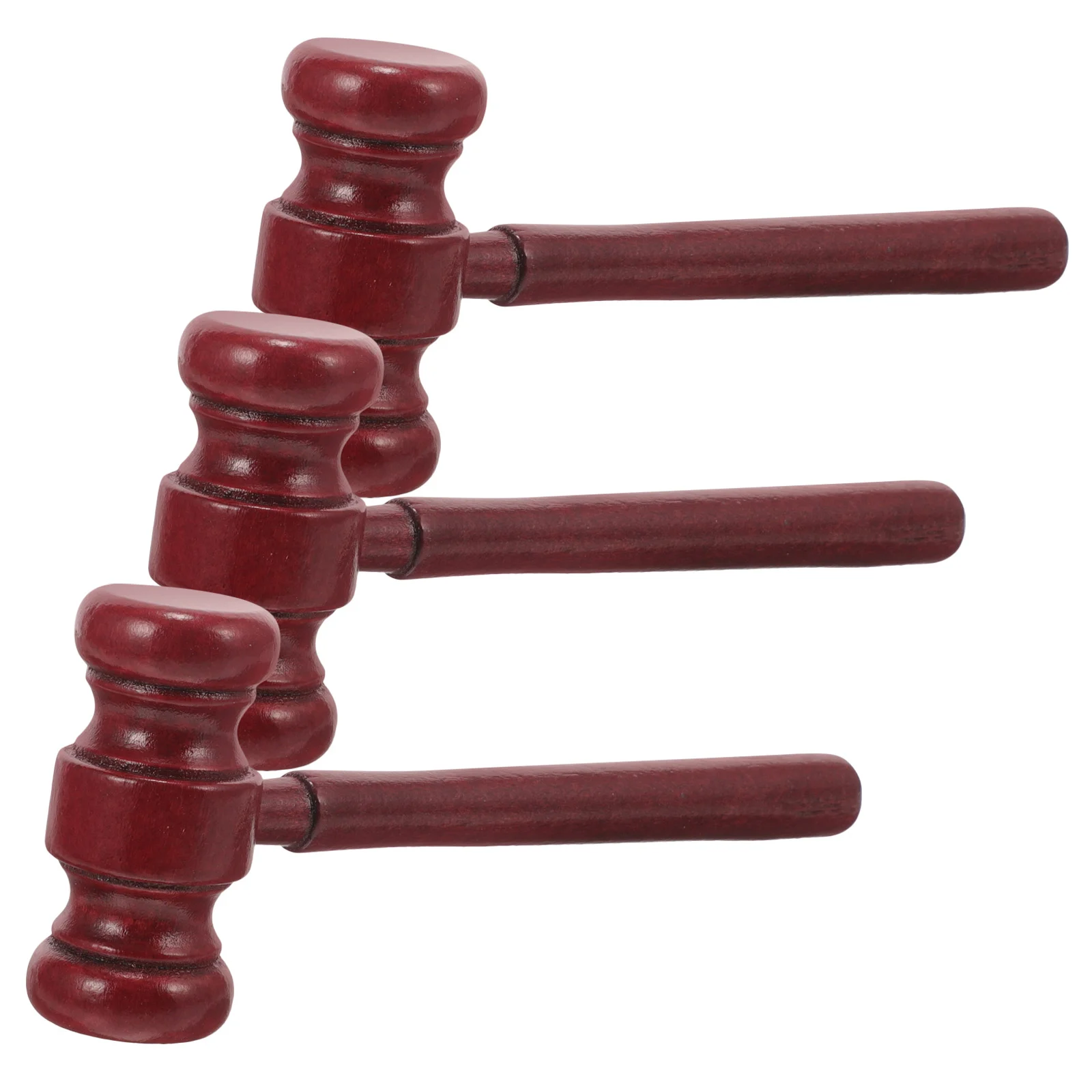 

3 Pcs Wooden Judge Hammer Car Toys for Babies Mini Gavel Set Lotus Tree Kids Child