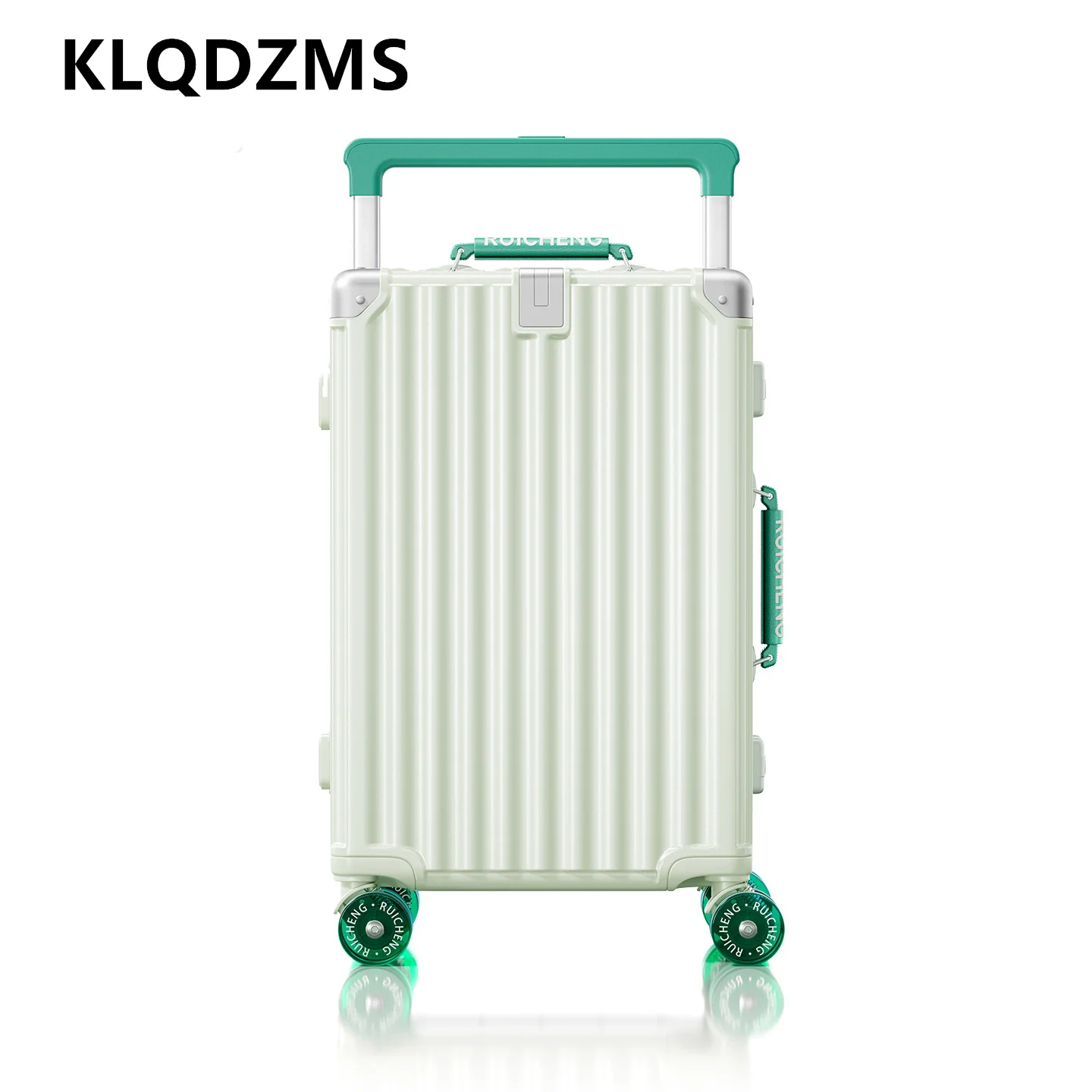 KLQDZMS Aluminum Frame Suitcase New 20 Inch ABS+P Boarding Box 22